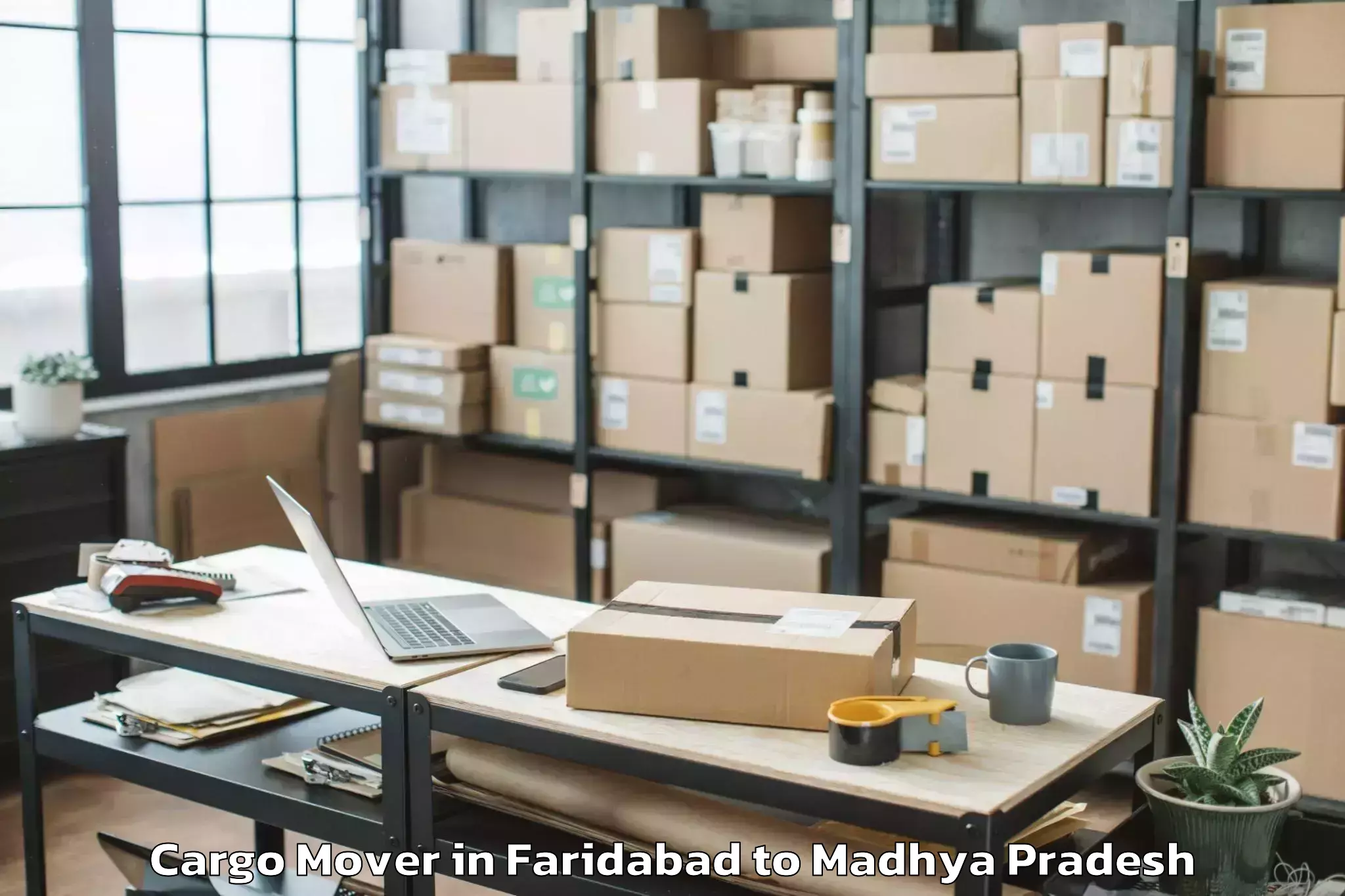 Book Faridabad to Guna Airport Gux Cargo Mover Online